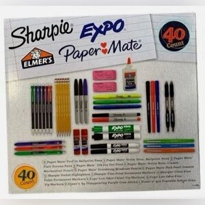 Sharpie Expo Elmer's Paper Mate 40 Count School Supplies NEW